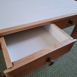 Table basse bois et plateau craie