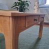 Table basse bois et plateau craie