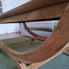 table basse en noyer et chêne