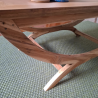 table basse en noyer et chêne