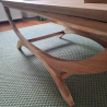 table basse en noyer et chêne