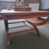 table basse en noyer et chêne