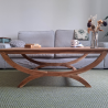 table basse en noyer et chêne