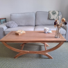 table basse en noyer et chêne