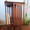Bibliothèque tournante en noyer estampillée G. Lancelin – Meuble d’exception 1900 | Mobilier ancien restauré avec soin