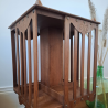 Bibliothèque tournante en noyer estampillée G. Lancelin – Meuble d’exception 1900 | Mobilier ancien restauré avec soin