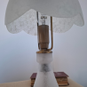 Lampe champignon en pâte de verre | Pièce unique déco vintage