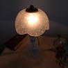 Lampe champignon en pâte de verre | Pièce unique déco vintage