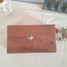 Boîte à thé ancienne Pagès en bois et laiton – Rénovée, 8 compartiments – Idée déco